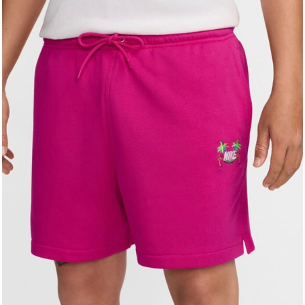 Nike Club Pink Flow Vibes vacation island sweat Shorts Mens large NWT above knee